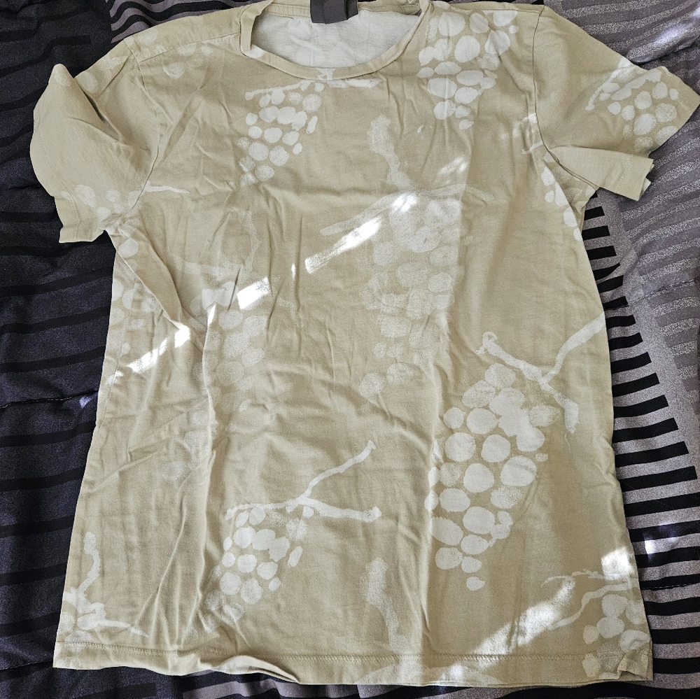 Graphic Tee with Grape Design